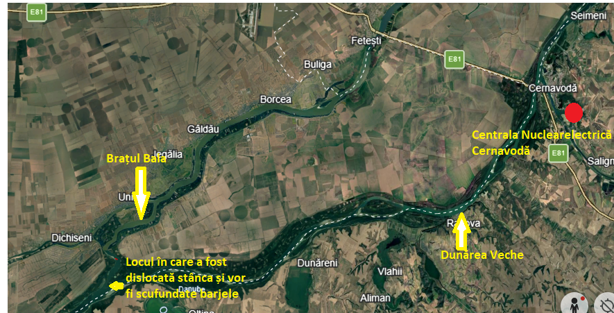 Detonarea Stâncii Pârjoaia a produs primele efecte. „Nivelul Dunării la Cernavodă n-a mai scăzut”, spun Apele Române